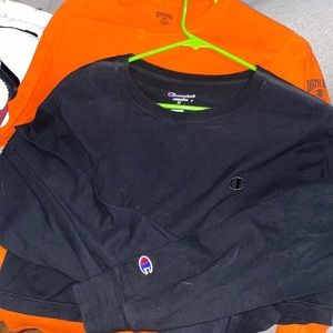 Champion black cropped long sleeve good condition.